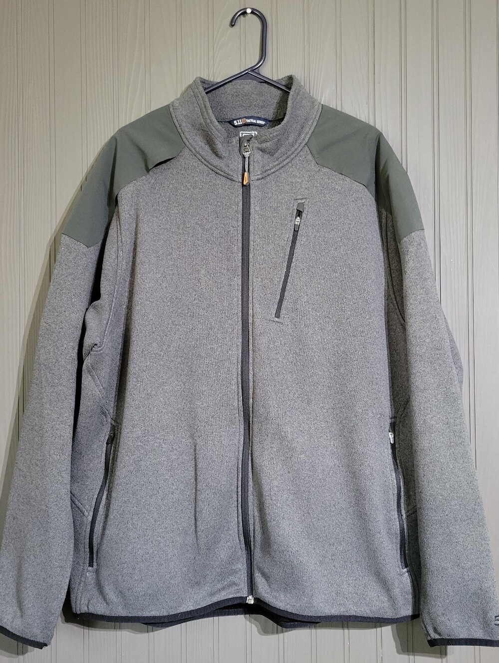 5.11 Tactical Full Zip Sweatshirt Jacket Outdoor Long Sleeve Gray Men's 2XL